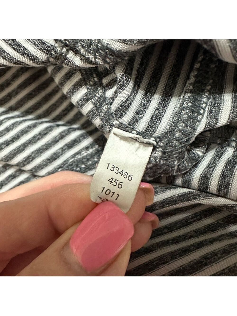 WOMEN’S 90 DEGREE BY REFLEX BLUE & WHITE STRIPED ATHLETIC V-NECK HOODIE SIZE XL - Picture 9 of 10